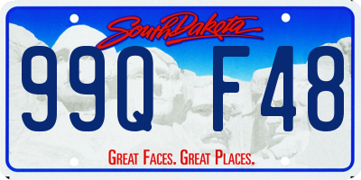SD license plate 99QF48