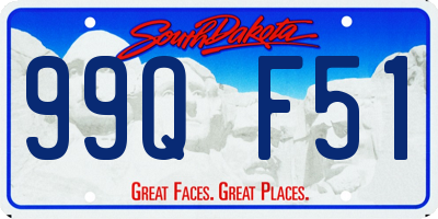 SD license plate 99QF51