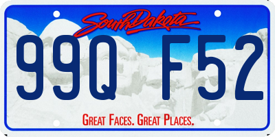 SD license plate 99QF52