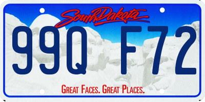 SD license plate 99QF72