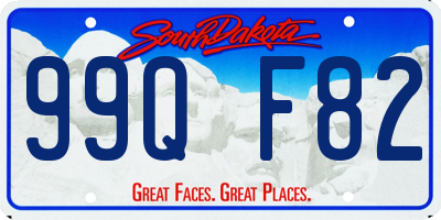 SD license plate 99QF82