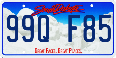 SD license plate 99QF85