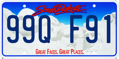 SD license plate 99QF91