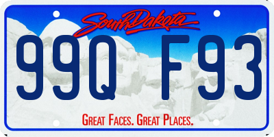 SD license plate 99QF93