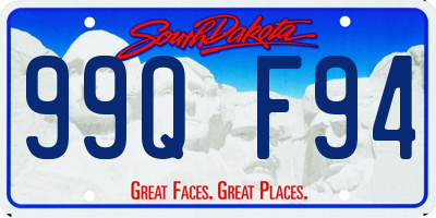 SD license plate 99QF94