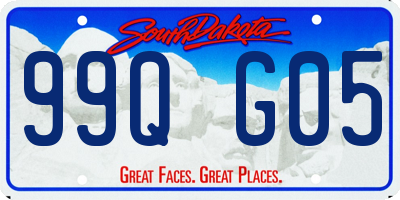 SD license plate 99QG05