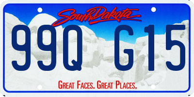 SD license plate 99QG15