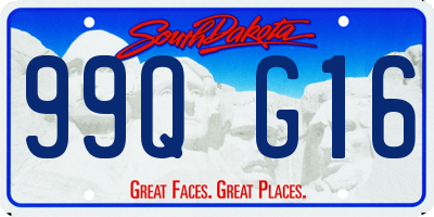 SD license plate 99QG16