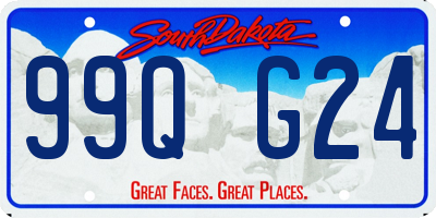 SD license plate 99QG24