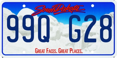 SD license plate 99QG28