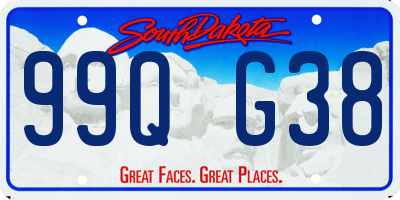 SD license plate 99QG38
