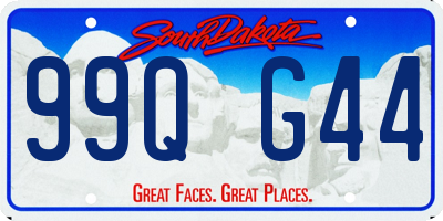 SD license plate 99QG44
