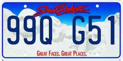 SD license plate 99QG51