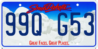 SD license plate 99QG53