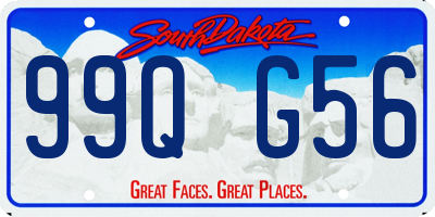 SD license plate 99QG56