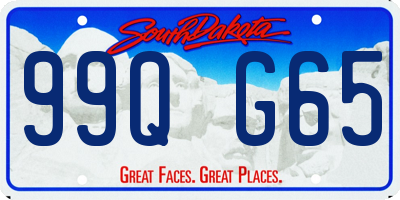 SD license plate 99QG65