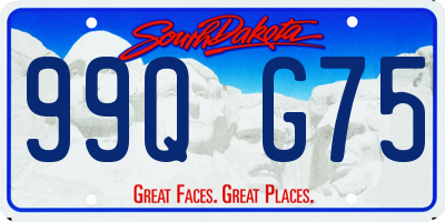 SD license plate 99QG75