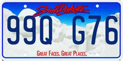 SD license plate 99QG76