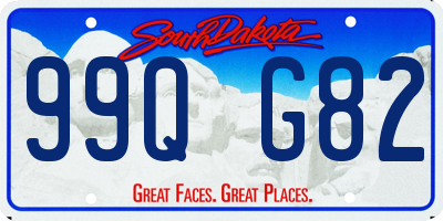 SD license plate 99QG82