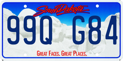SD license plate 99QG84