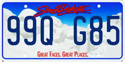 SD license plate 99QG85