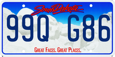 SD license plate 99QG86