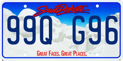 SD license plate 99QG96