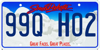 SD license plate 99QH02