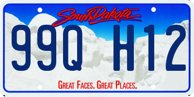 SD license plate 99QH12