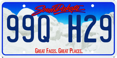 SD license plate 99QH29