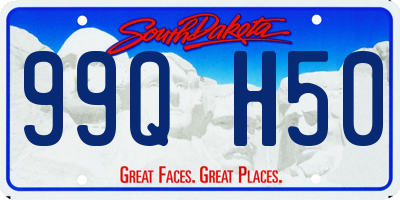 SD license plate 99QH50