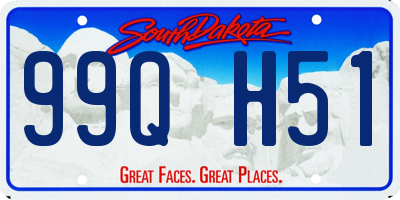 SD license plate 99QH51