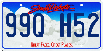 SD license plate 99QH52