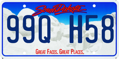 SD license plate 99QH58