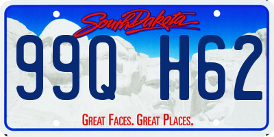 SD license plate 99QH62