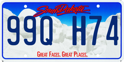 SD license plate 99QH74