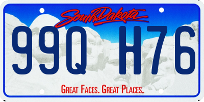 SD license plate 99QH76