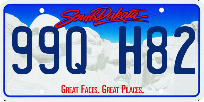 SD license plate 99QH82