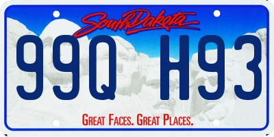 SD license plate 99QH93