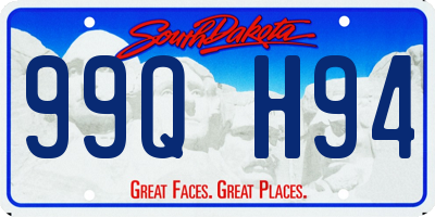 SD license plate 99QH94