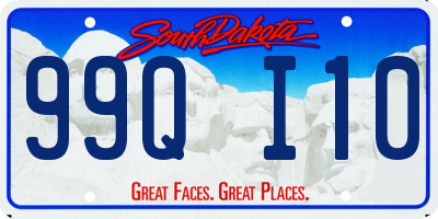 SD license plate 99QI10