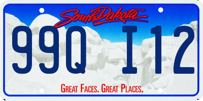 SD license plate 99QI12