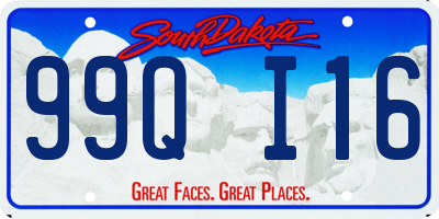 SD license plate 99QI16