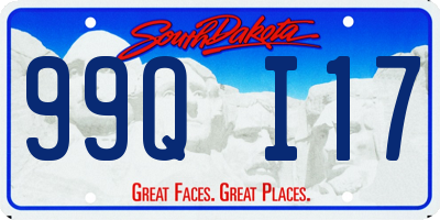 SD license plate 99QI17
