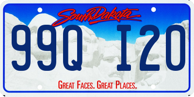 SD license plate 99QI20