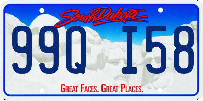 SD license plate 99QI58