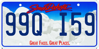 SD license plate 99QI59