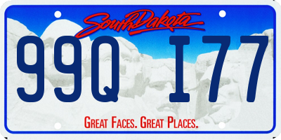 SD license plate 99QI77