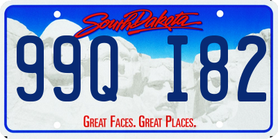 SD license plate 99QI82