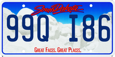 SD license plate 99QI86